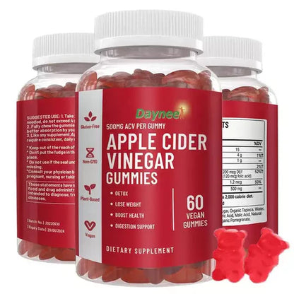 Apple Cider Vinegar Gummies (500mg) | complément alimentaire Detox, perte de poids, Cholesterol, et gain d'énergie